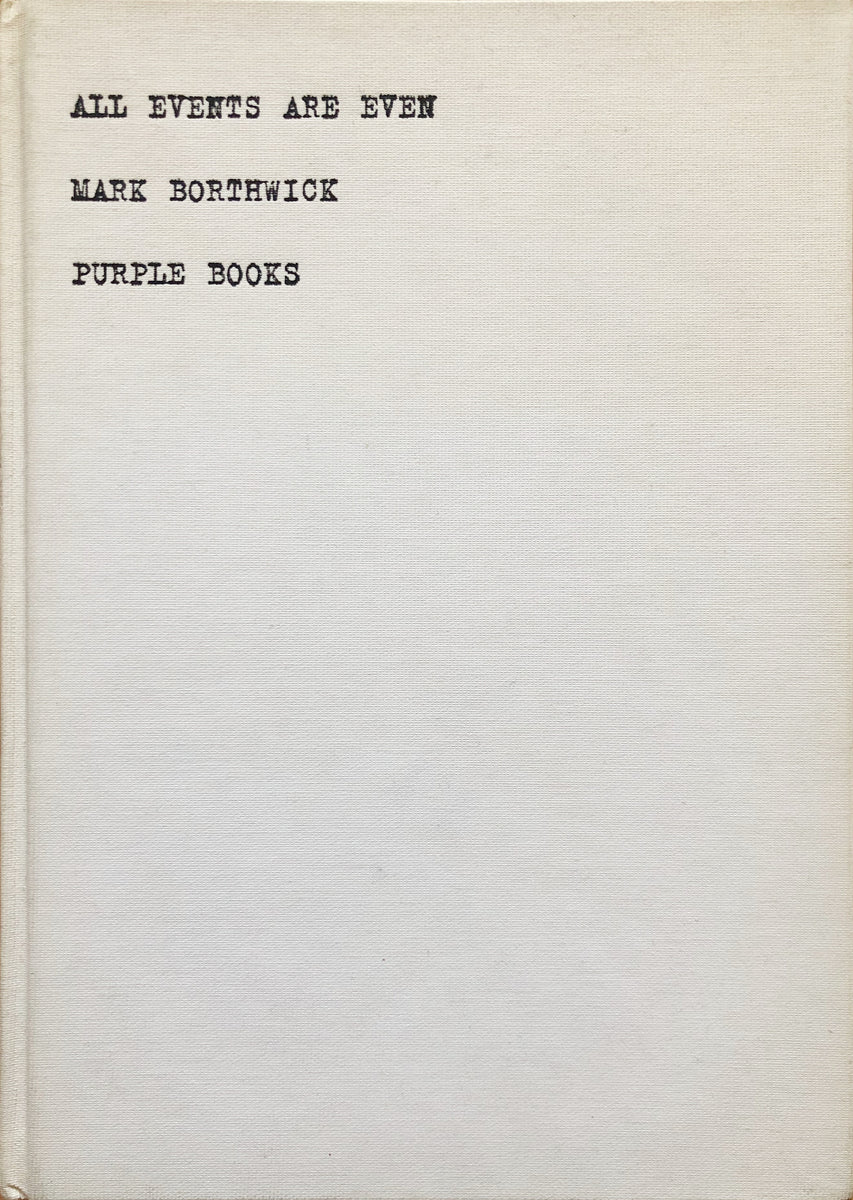 Mark Borthwick)(ALL EVENTS ARE EVEN) – Humble Books