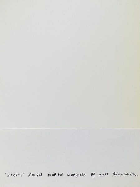 (Mark Borthwick)(2000-1  MAISON MARTIN MARGIELA BY)